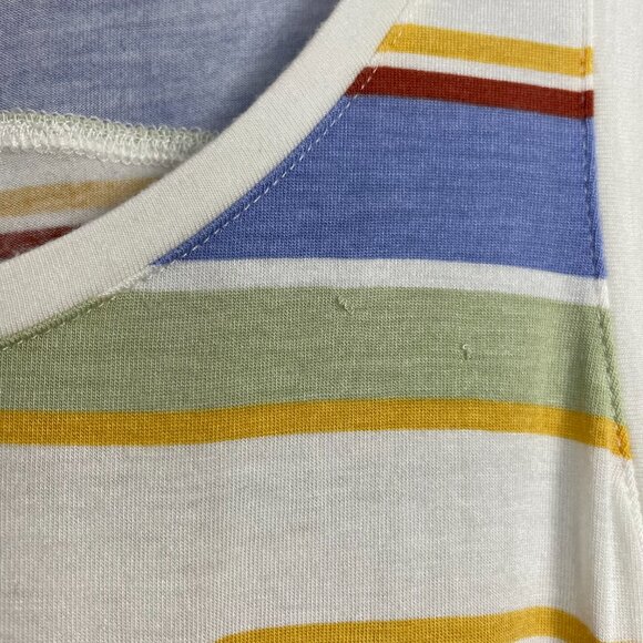 Prana Tank Top Foundation Scoop Neck Women Morning Glory Stripe Shirt Small - Picture 10 of 15